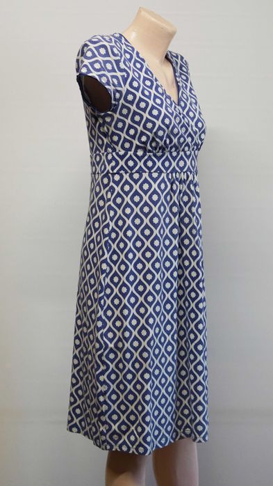 Rochie Boden albastru alb bumbac marimea 10uk