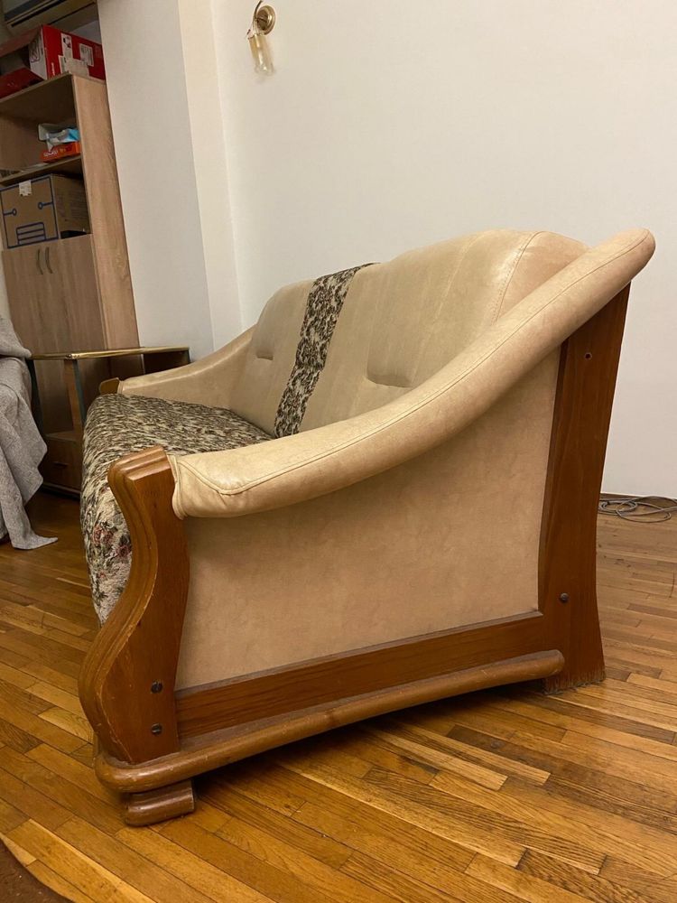 Canapea stofa & piele ecologica