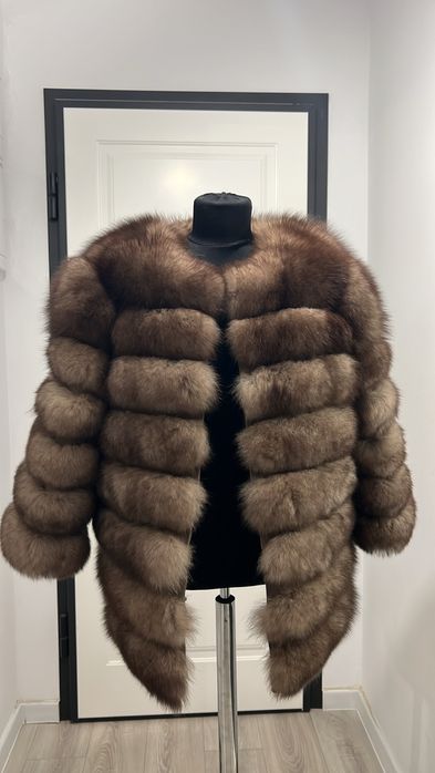 Blana naturala vulpe polara 3 în 1