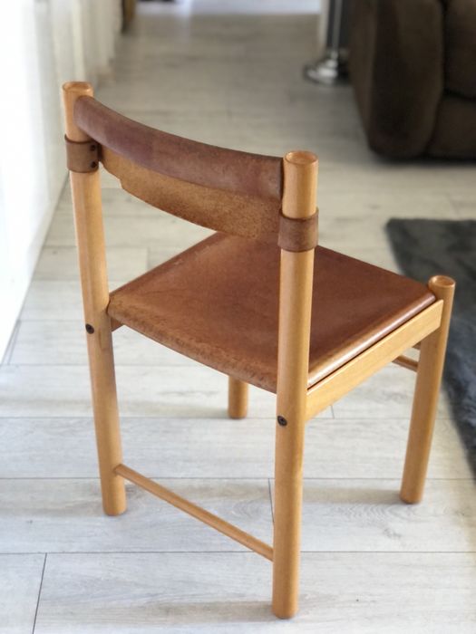 Superb Scaun piele IBISCO - Mid Century