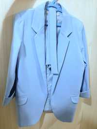 Новый женский пиджак небесно-голубого цвета 44 размера