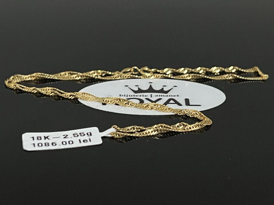 Bijuteria Royal CB : Lant aur 18K 750% 2,55 grame