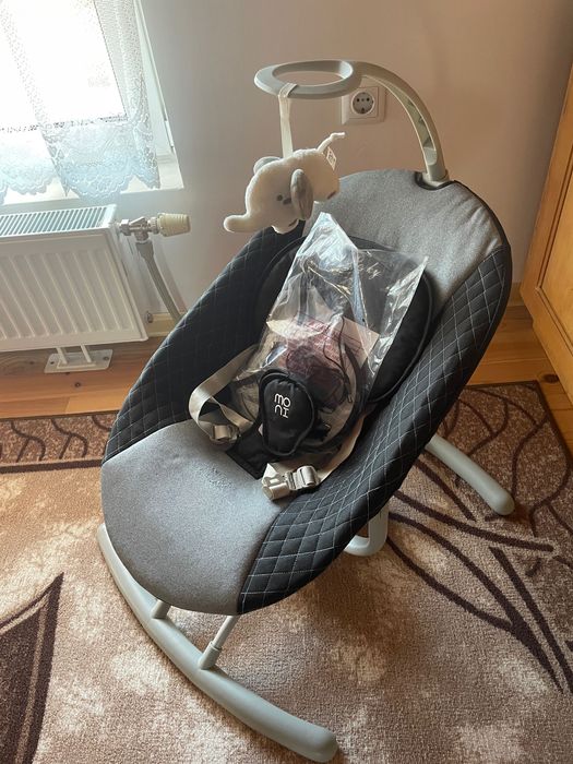 Електрическа люлка Moni Rocky, Сив, 0 месеца +