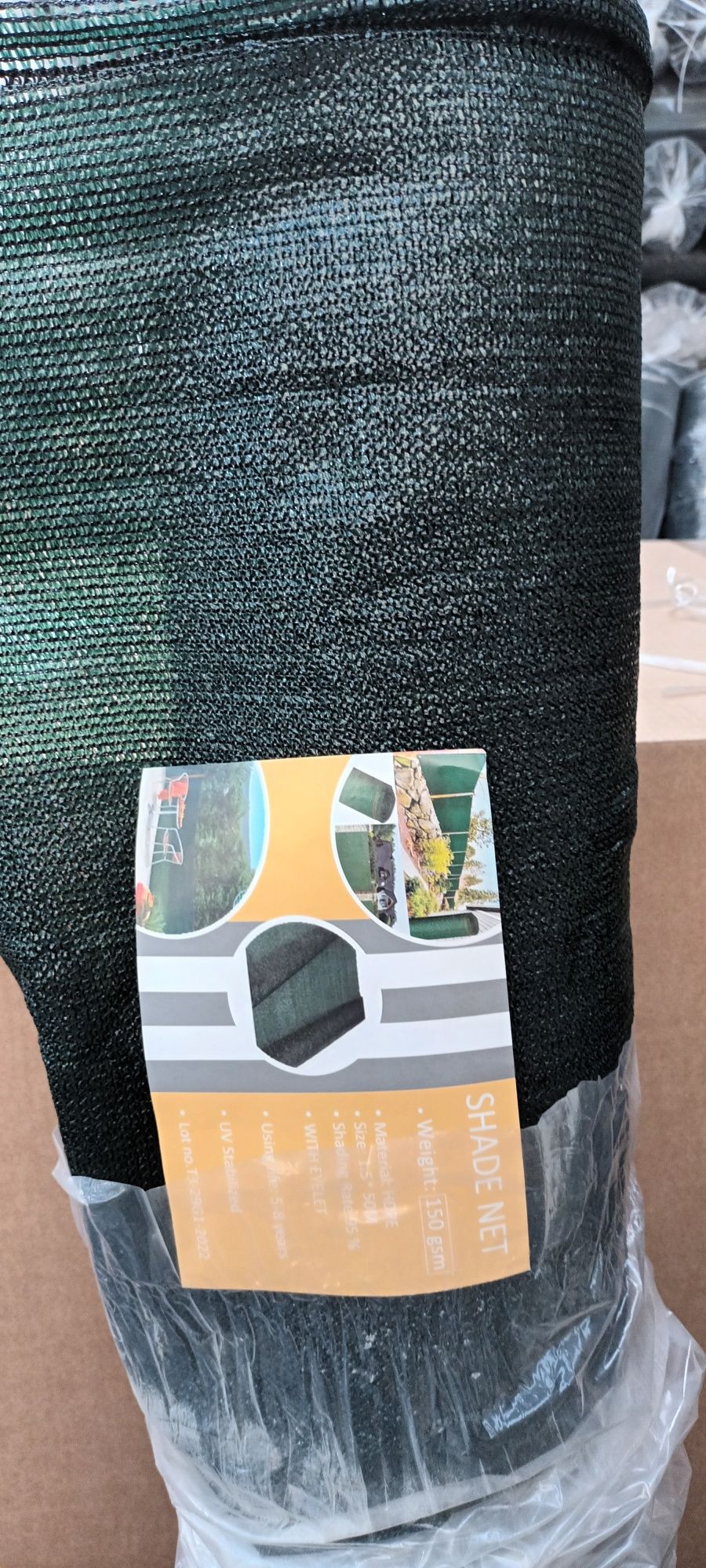 Plasa Umbrire/Delimitare verde cu tiv intarit si ochiuri de prindere