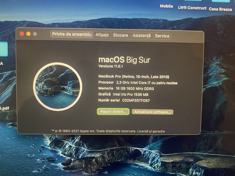 MacBook pro 15 inchi 2015 A1398 512 gb memorie i7