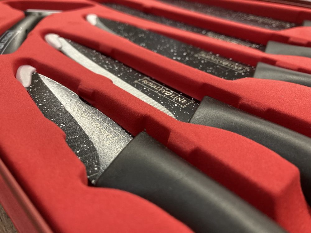 Комплект ножове от неръждаема стомана, с керамично покритие