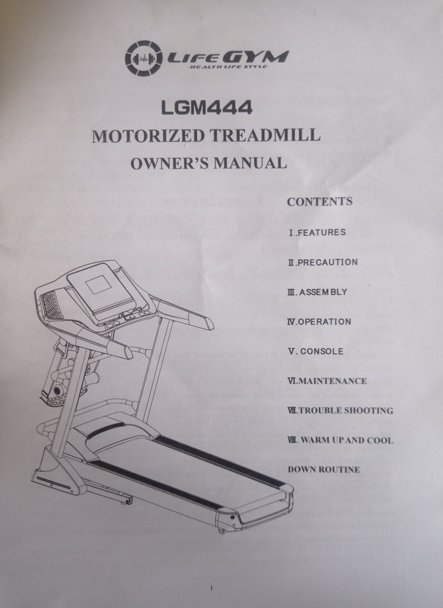 Продаётся Беговая дорожка Life GYM LGM-444