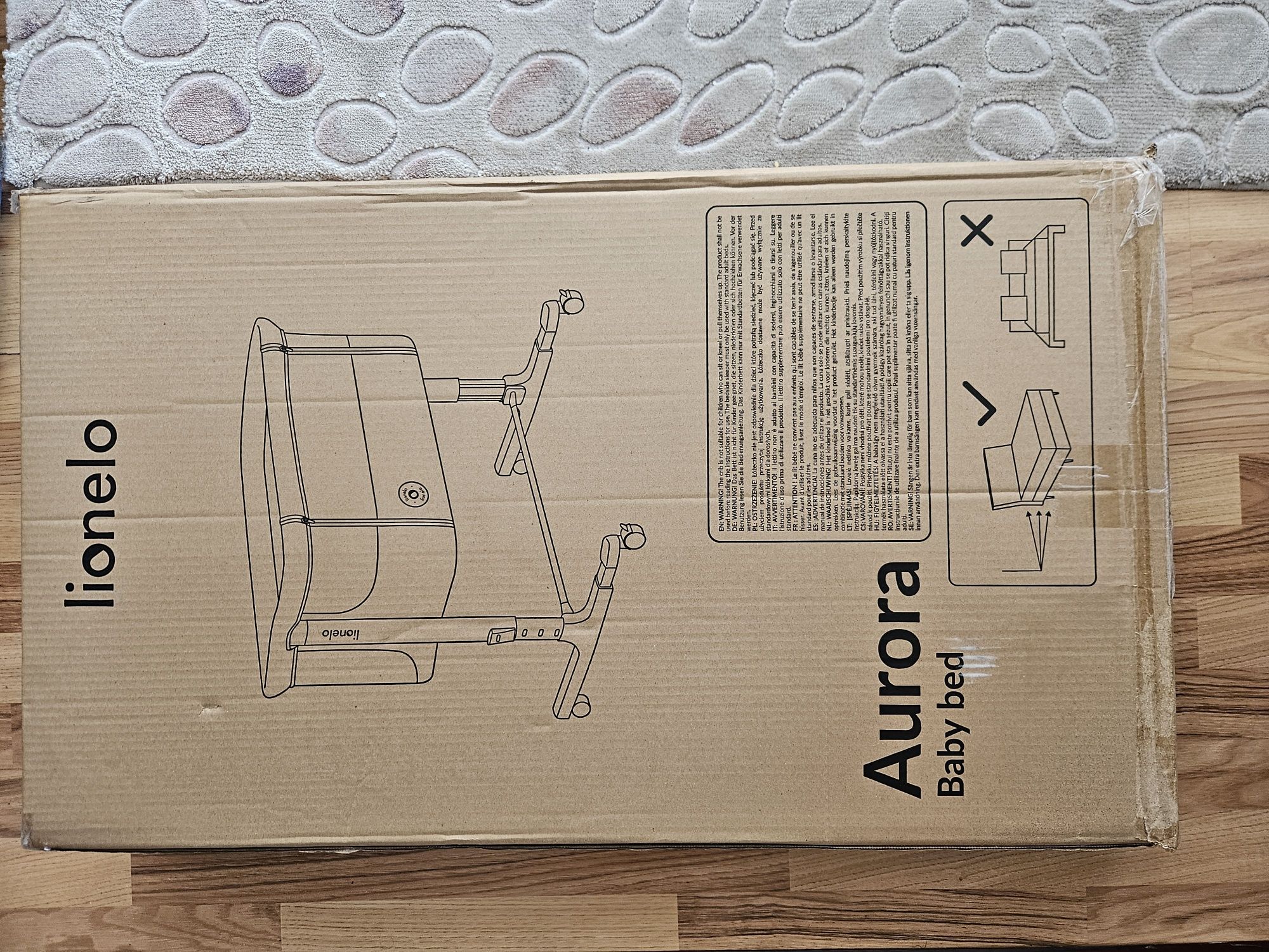 Patut de copii co-sleeper 3 in 1 Lionelo Aurora