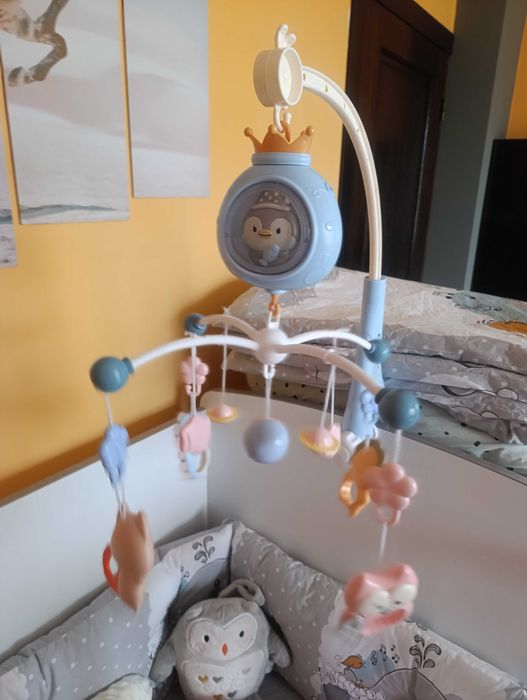 Въртележка Moni Toys , пингвин, син