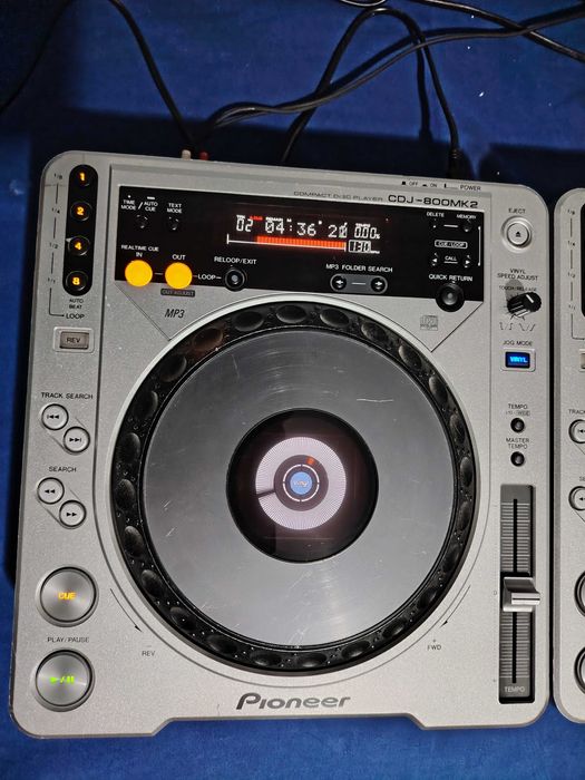 PIONEER CDJ-800MK 2 Compact Disc Player, CD player DJ MP3 două bucăți.