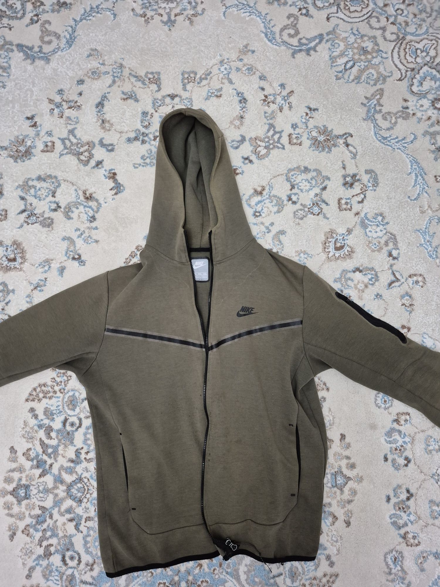 nike tech fleece зеленый