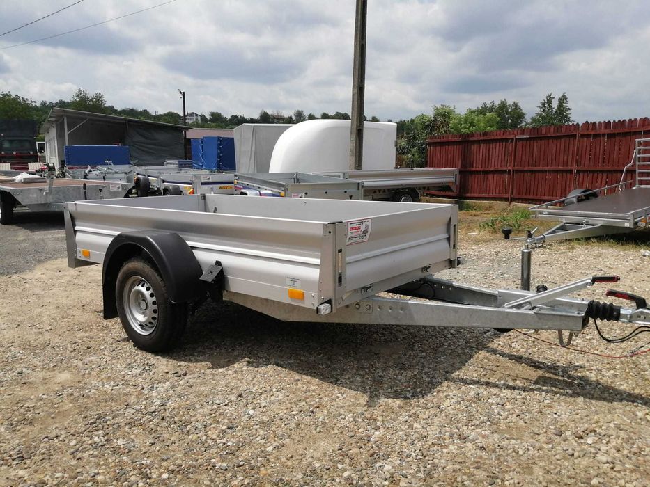 Remorca auto noua,1 ax si sistem de franare 750-1800 kg,categoria B