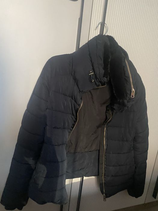 Зимно тъмно синьо яке Zara