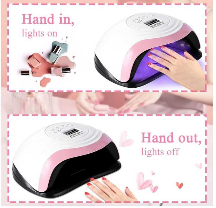 Lampa unghii JOYBOY UV LED 168 W Lampa profesionala Display