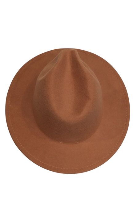 Pălărie Fedora din Lână Maro