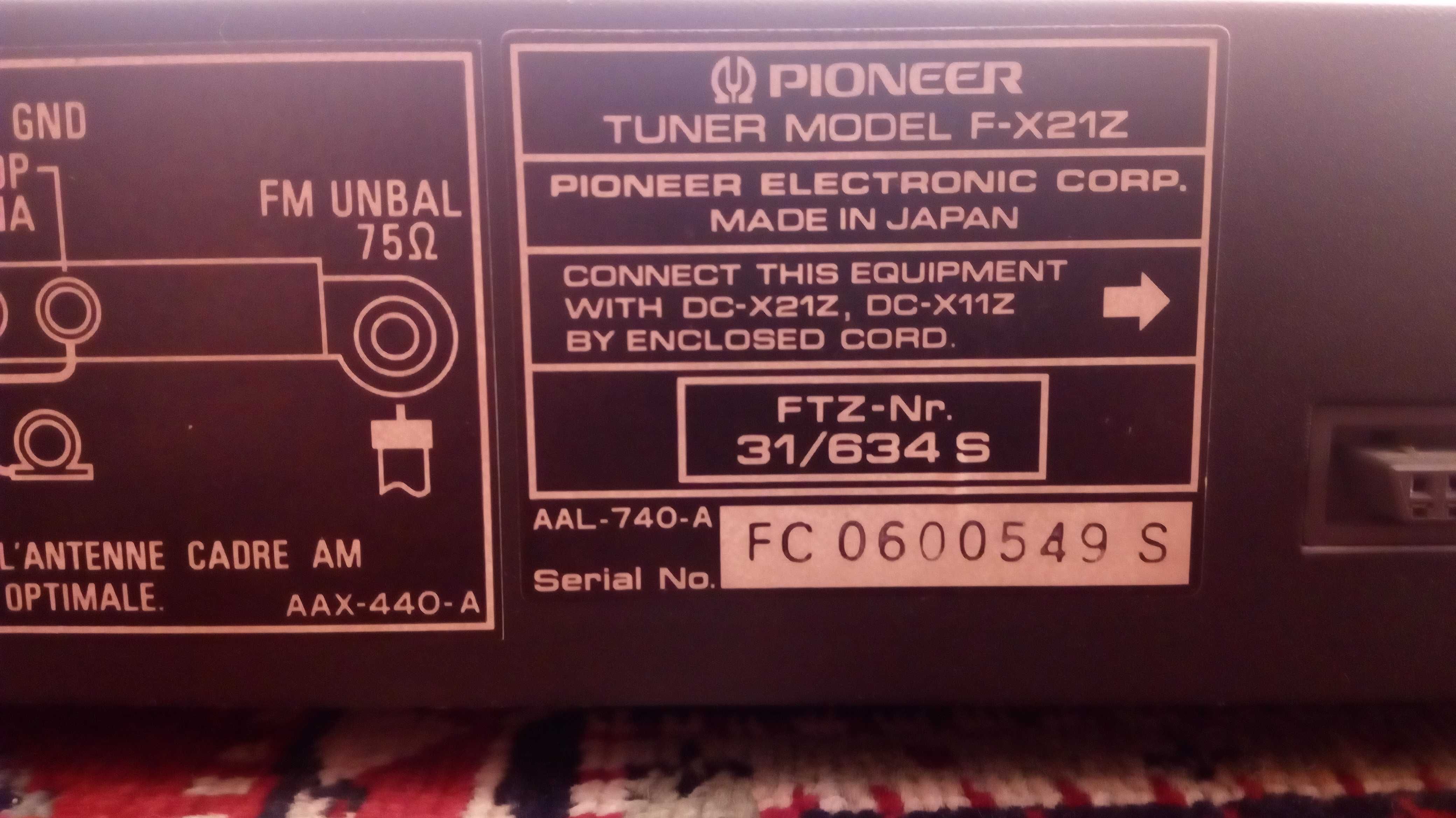 Tuner "Pioneer F-X21Z"