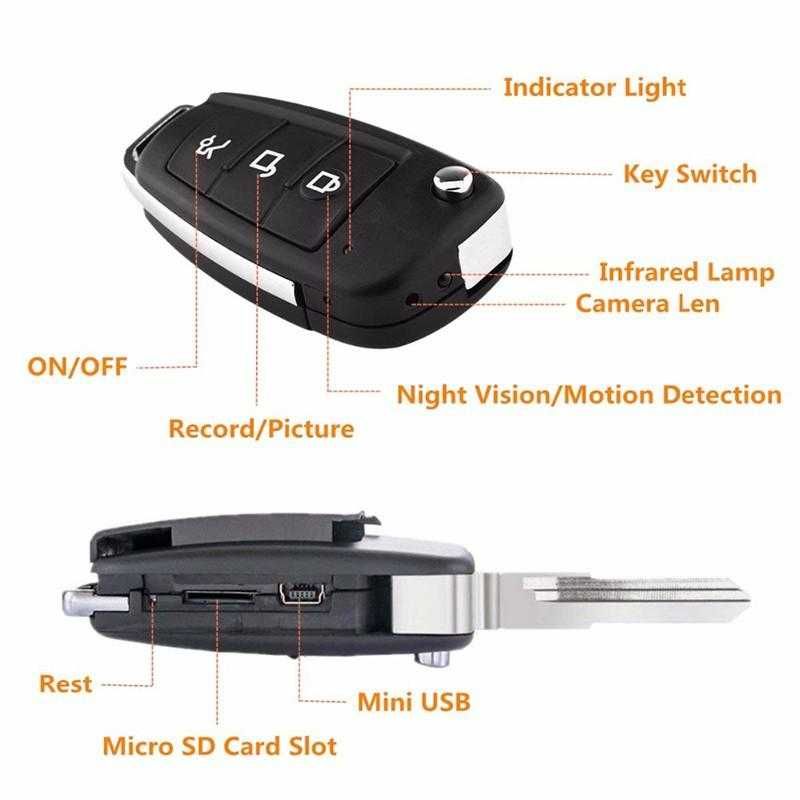 camera spion FullHD spy camera mini spion breloc auto jucarii