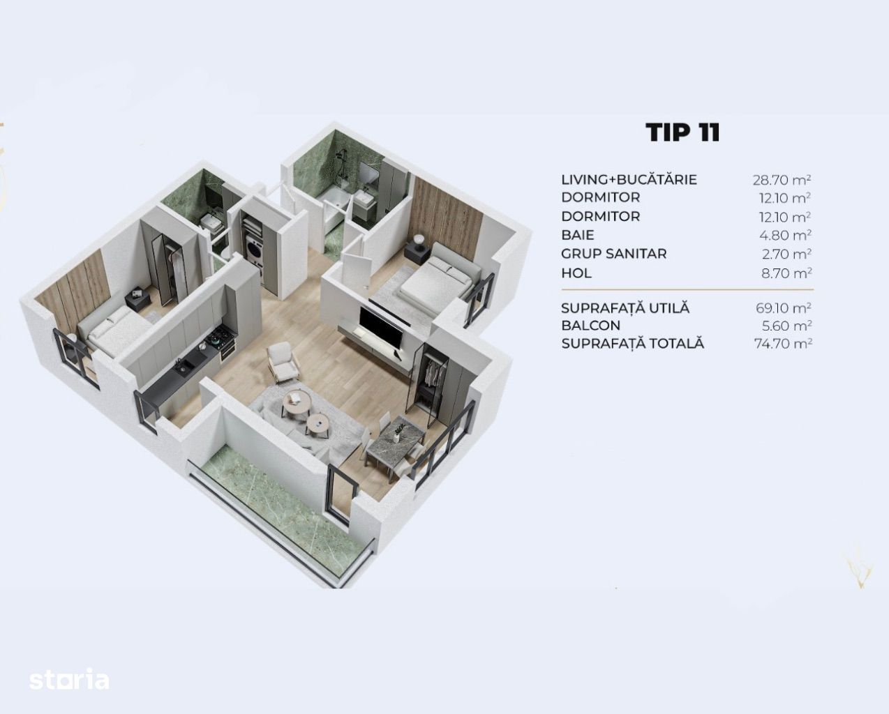 PROMOTIE/Apartament 3 camere spațios/predare la cheie/Metrou Berceni