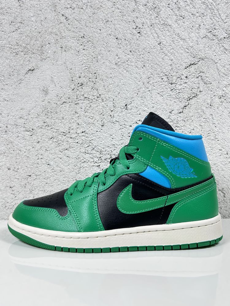 Air Jordan 1 Mid Lucky Green Aquatone