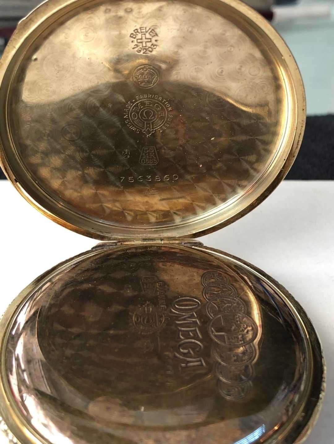 Ceas de buzunar 49 mm Omega Calibrul 39 Carcasa Aur