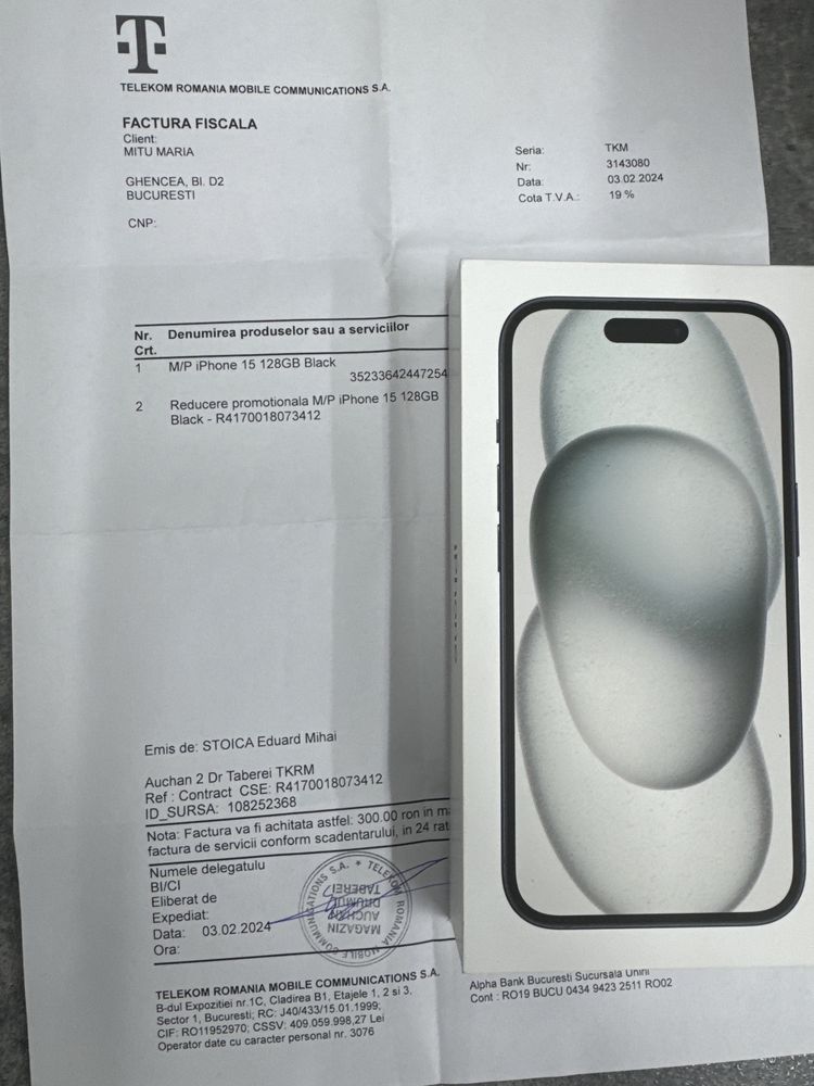 Iphone 15 128 gb GARANTIE