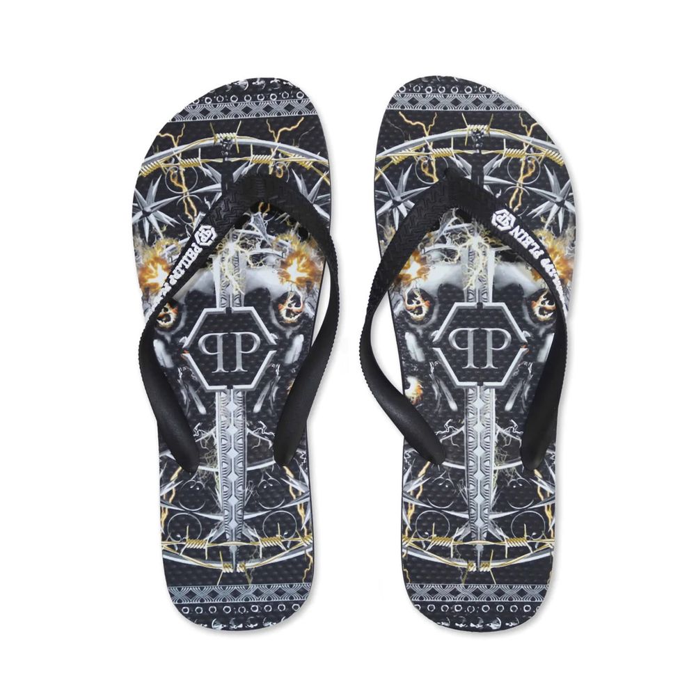 Оригинални мъжки джапанки Philipp Plein BRD 90199 BLACK/MULTI