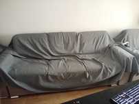 Canapea dual extensibila + fotolii cu sertar, panza, optional huse