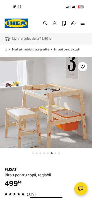 Birou IKEA reglabil nou