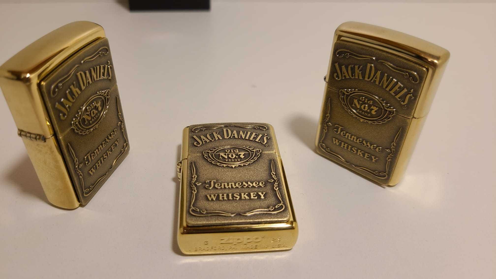 Bricheta Zippo gravata Jack Daniel's Tennessee Whiskey gold USA