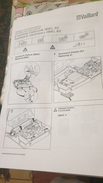 Panou Comanda centrala termica Vaillant EcoTec Plus