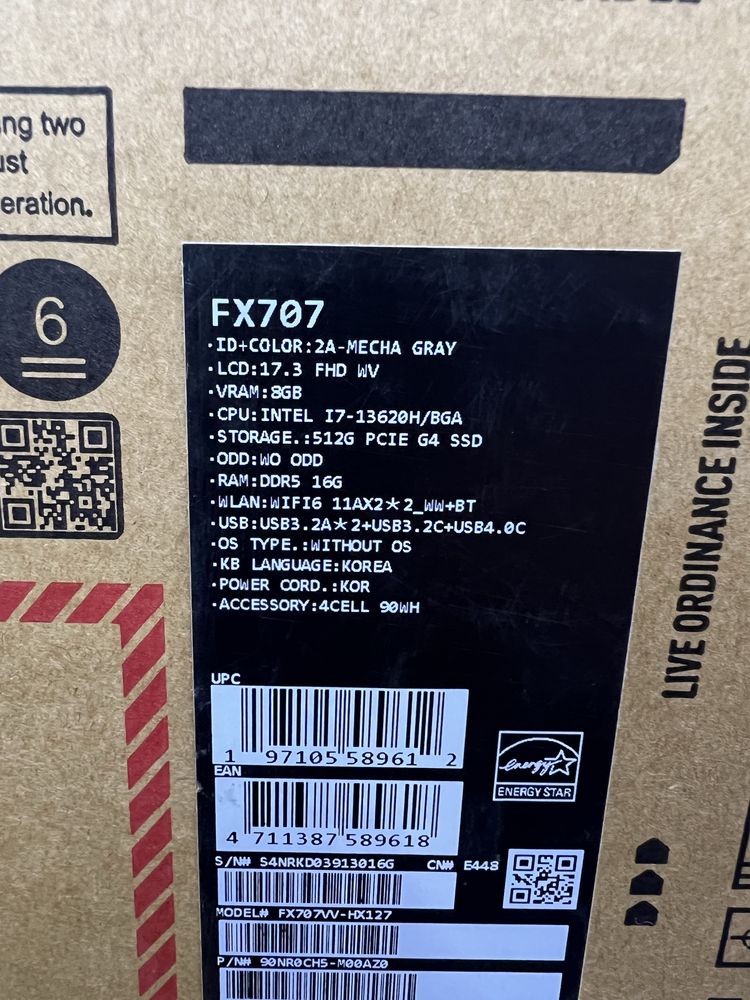 Asus Tuf F17 FX 707 gaming