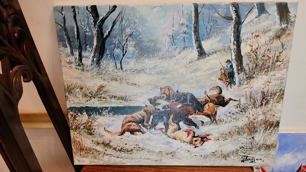 Vind tablou scena de vinatore