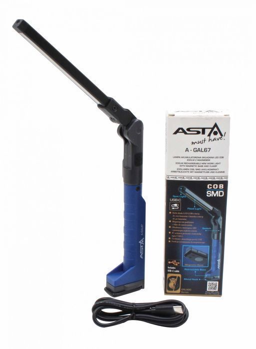 Lampa led cob cu acumulator pliabila 200 lumeni asta