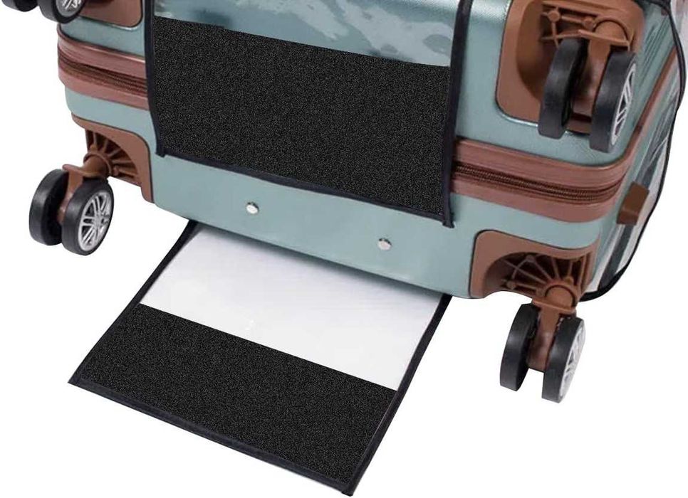 Husa protectie transparenta pentru valiza PVC fixare Velcro 67x47x33cm