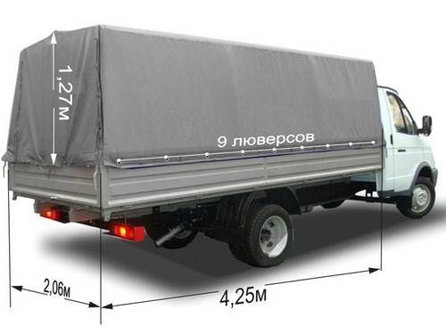Тент на Газель 9люверсов