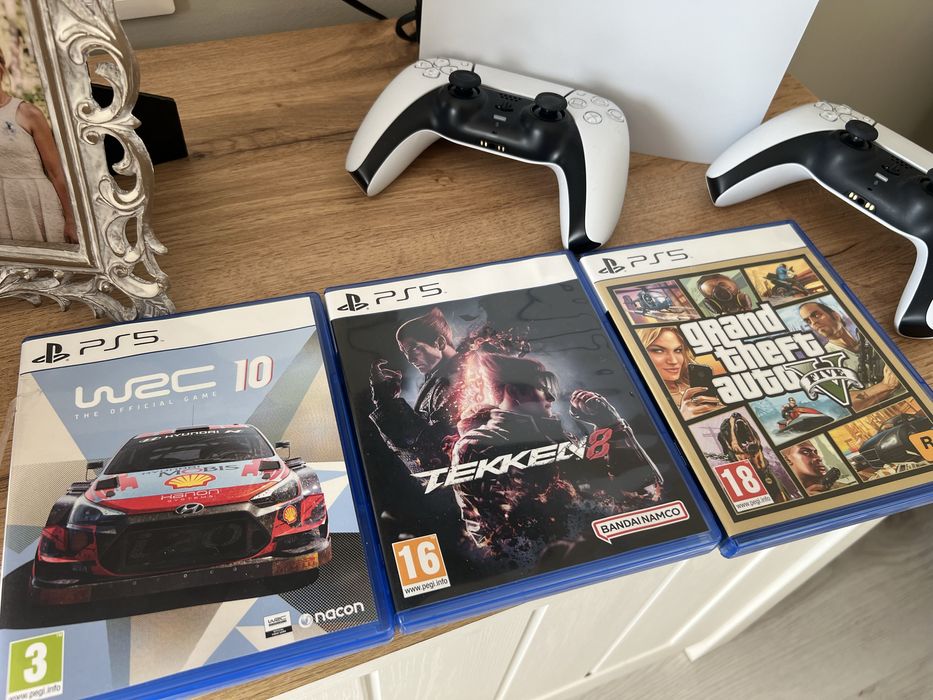 Playstation 5 slim + 3 игри