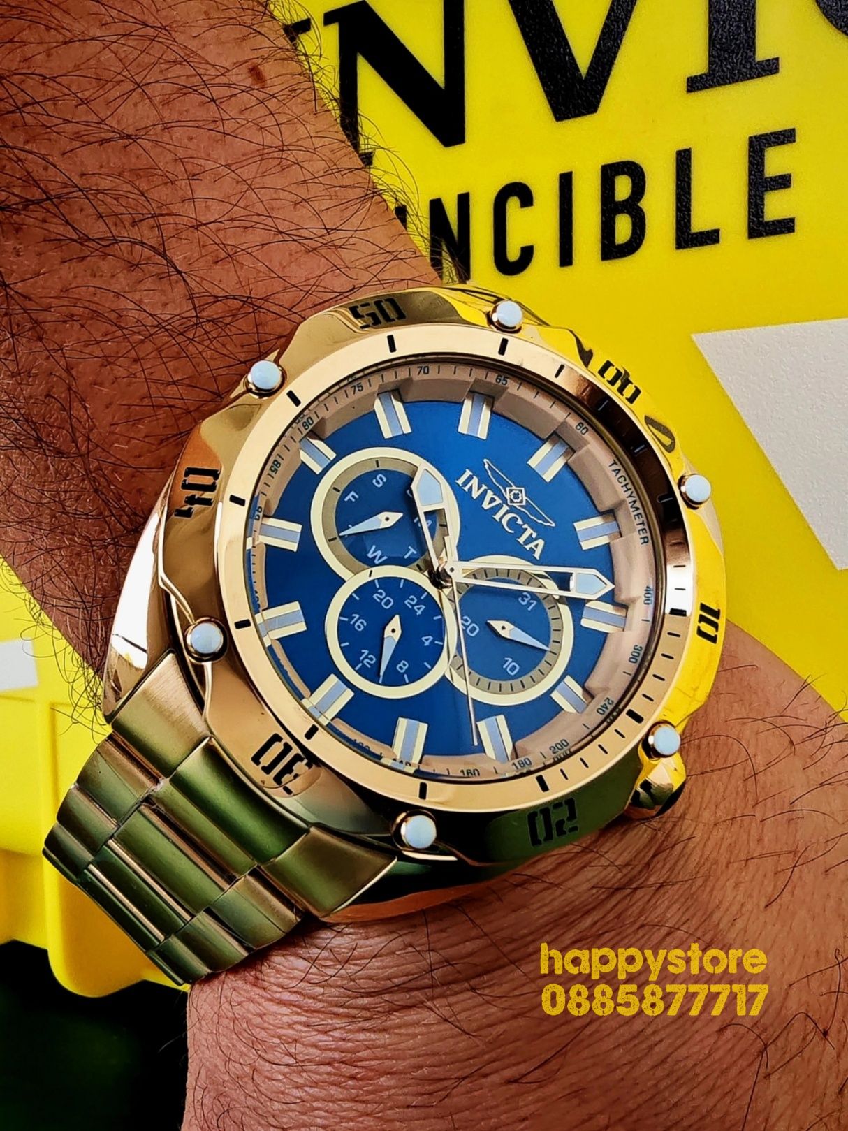 INVICTA Vintage Gold 50 mm, Инвикта нов ръчен часовник