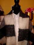 Fular/sal gros alb/negru Hollister superb