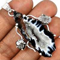 Pandantiv argint agata druzy shungite  diamant herkimer cercei perle
