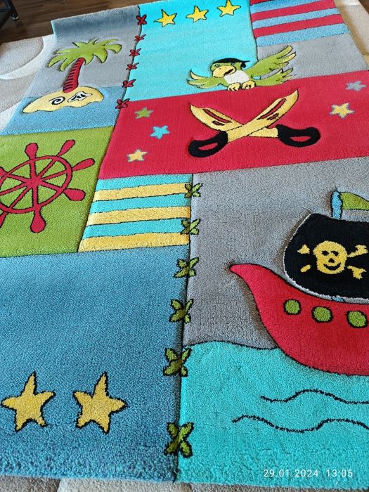 Covor Tulipo120x170, pt camera de copii cu desen pirați
