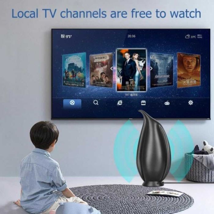 Нова вътрешна 4K HD антена с усилвател за смарт ТВ – магнитен монтаж