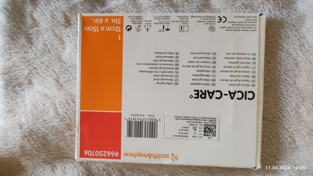 Reparare cicatrici hipermetrofe-plasture siliconic Cica-Care 12x15 cm