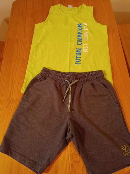 Лот от потник и къси панталонки, 158 см