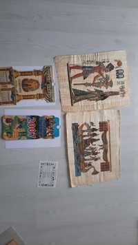 Papirus 2 buc + 2 calendare originale Egipt
