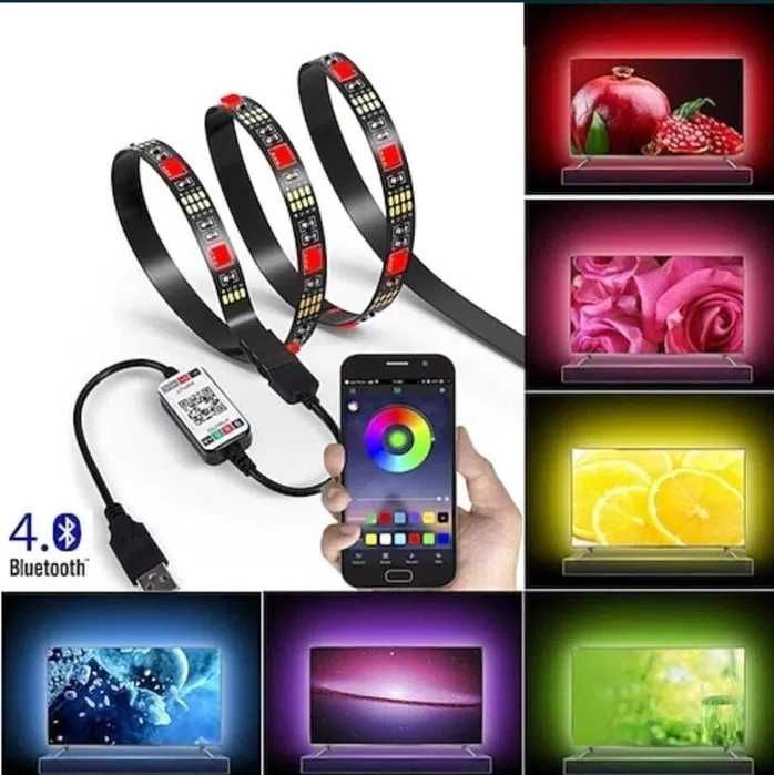 Banda LED Ambientala Lumini Ambientale RGB Bluetooth tip Ambilight