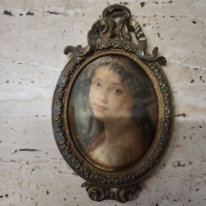 Set tablouri baroc vintage pictura pe matase naturala