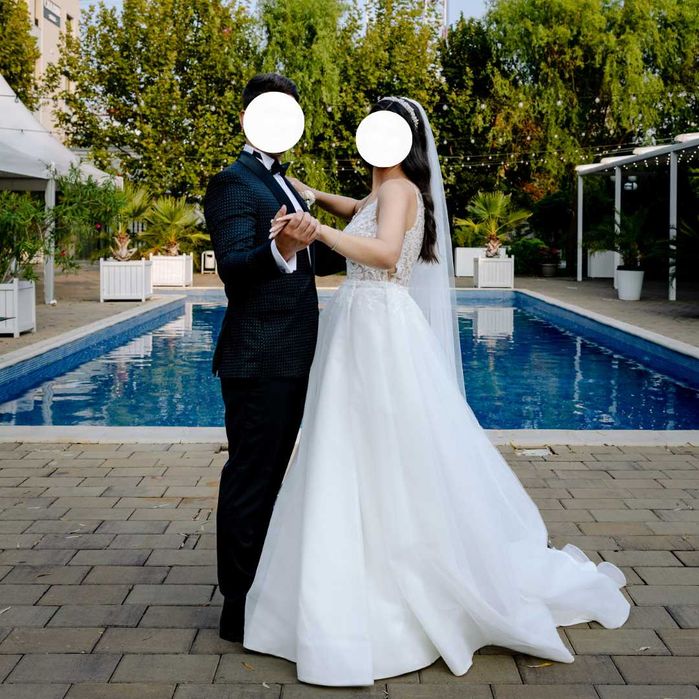 Rochie de mireasa 2 in 1 + voal cadou