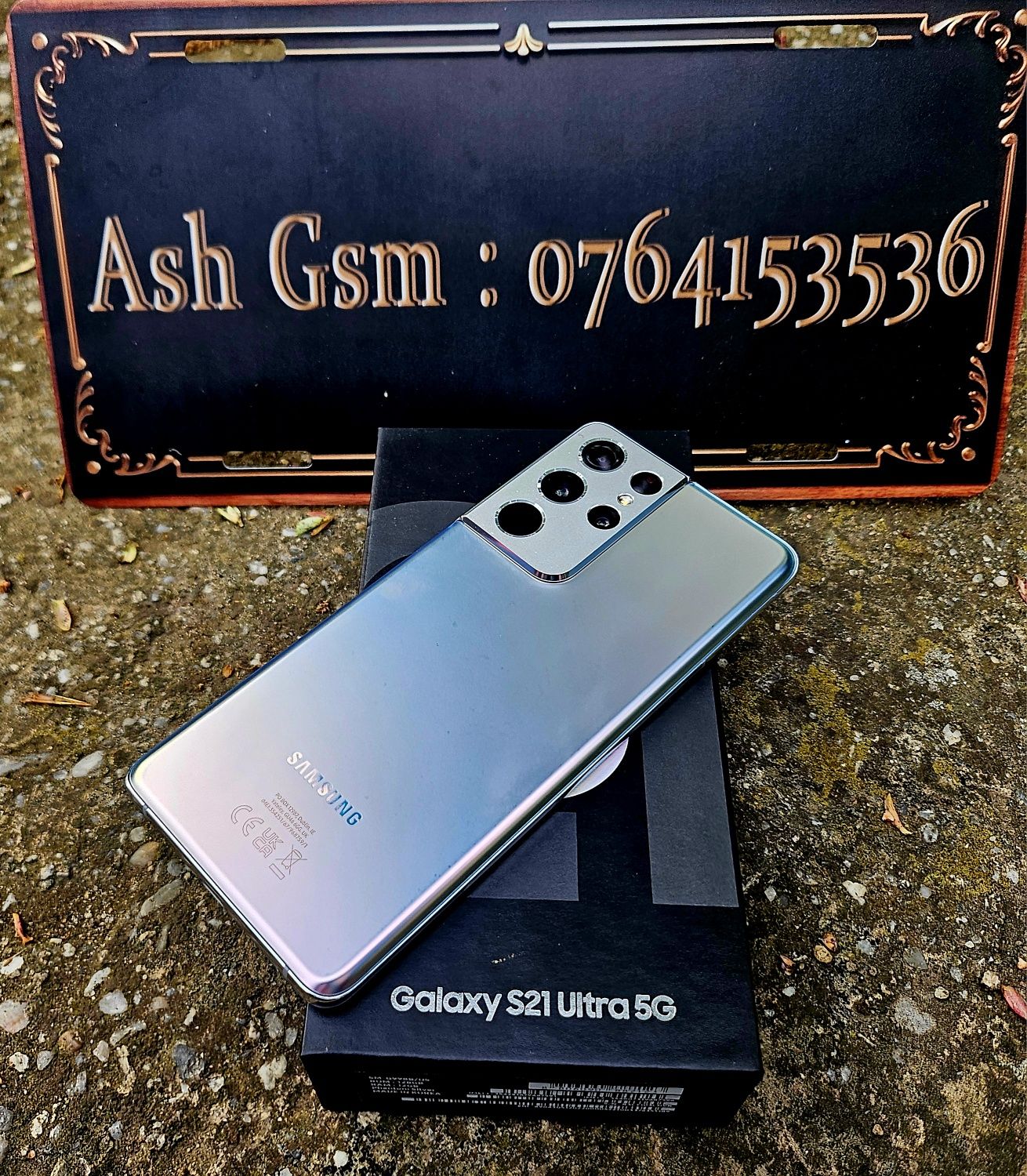 Samsung S21 Ultra 5g silver, impecabil, full box