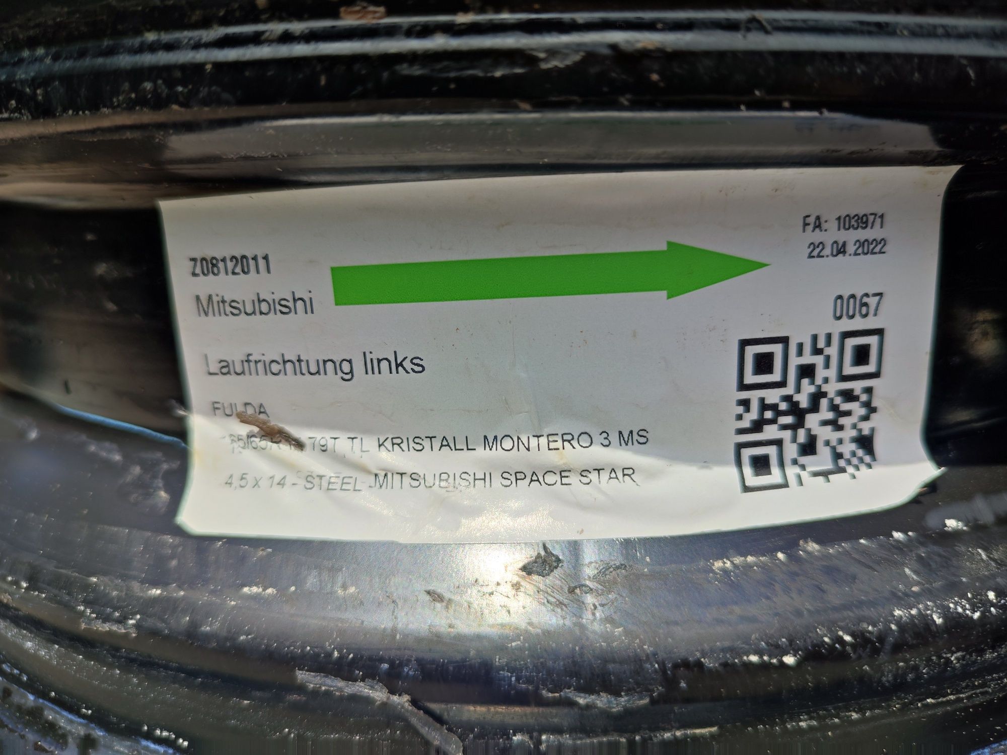 14" оригинални железни джанти за Mitsubishi Space Star