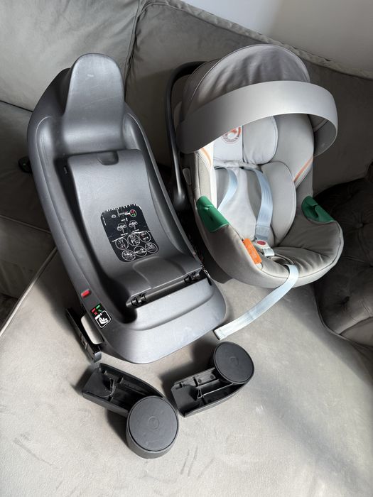 Pachet Scoica Cybex Aton S2 Lava Grey + insertie+baza isofix+adaptori